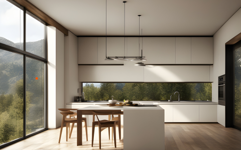 Modern and minimalist kitchen